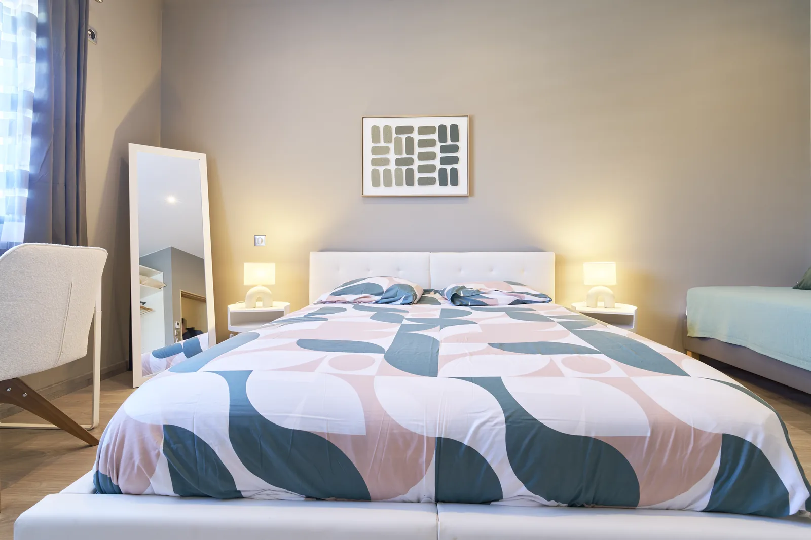 Chambre parentale élégante de la Villa de l'Isle